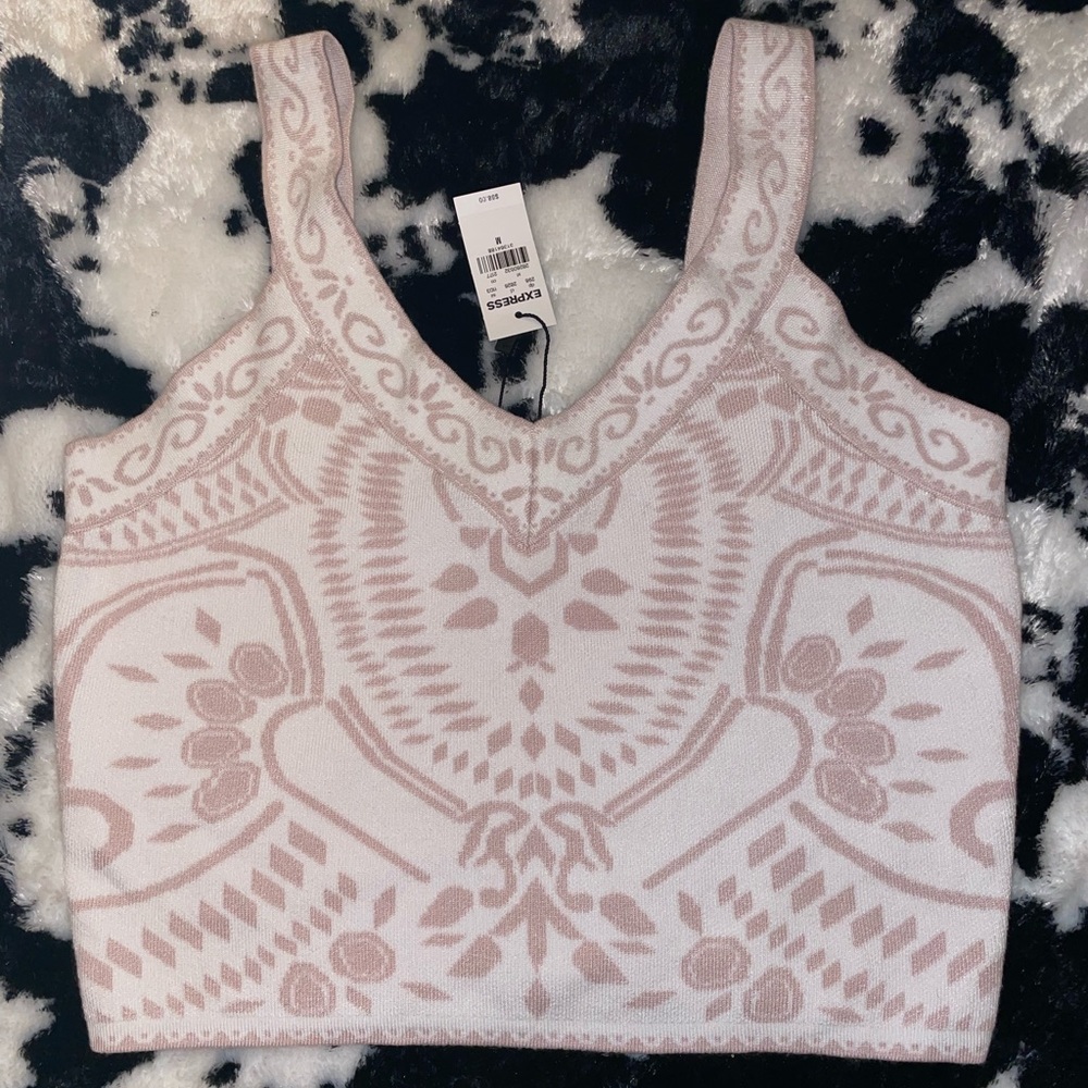 Express Pink Patterned Tank Top